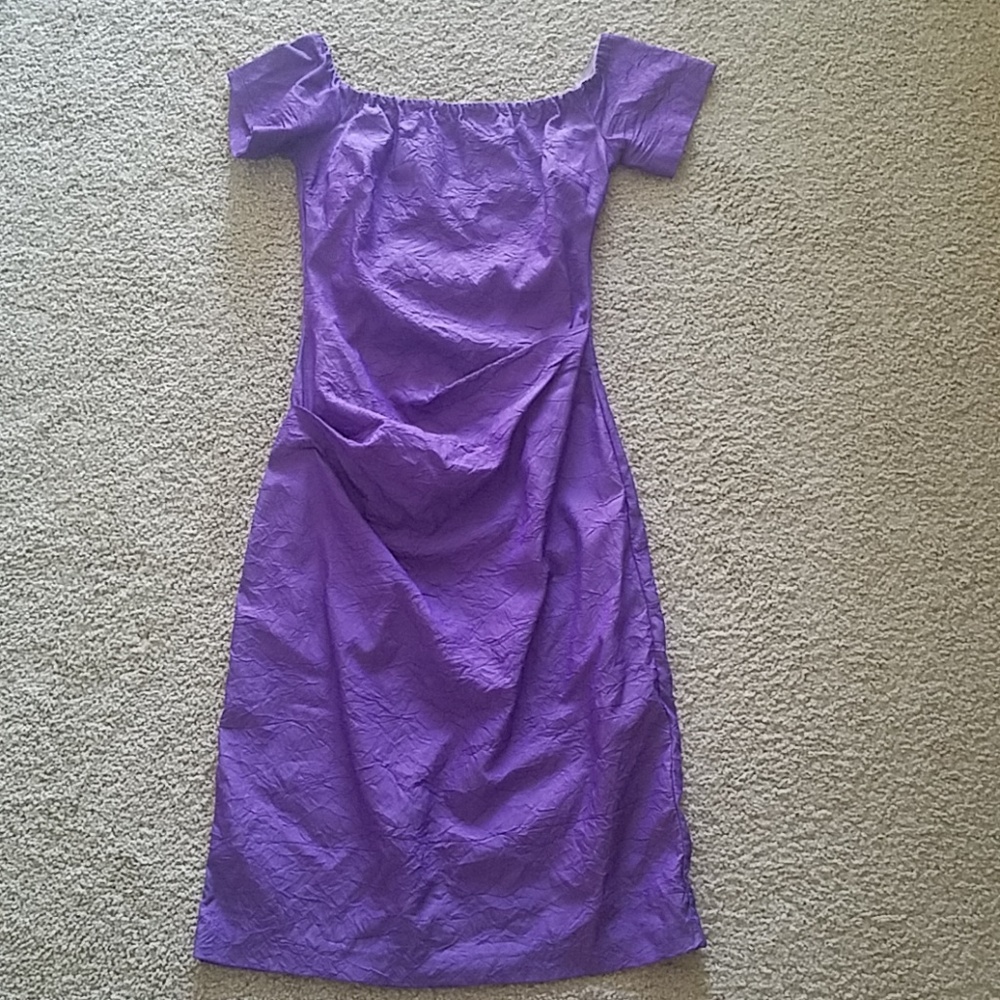 Nicole Miller purple dress.